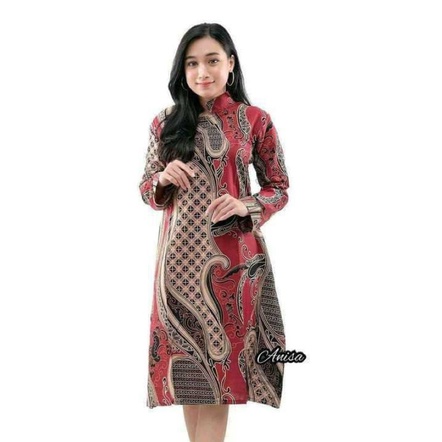 Terlaris Atasan Baju Batik Tunik SERUT GENES JELITA TUNIK NAVBOR YELBOR WHITBOR CREAMBOR