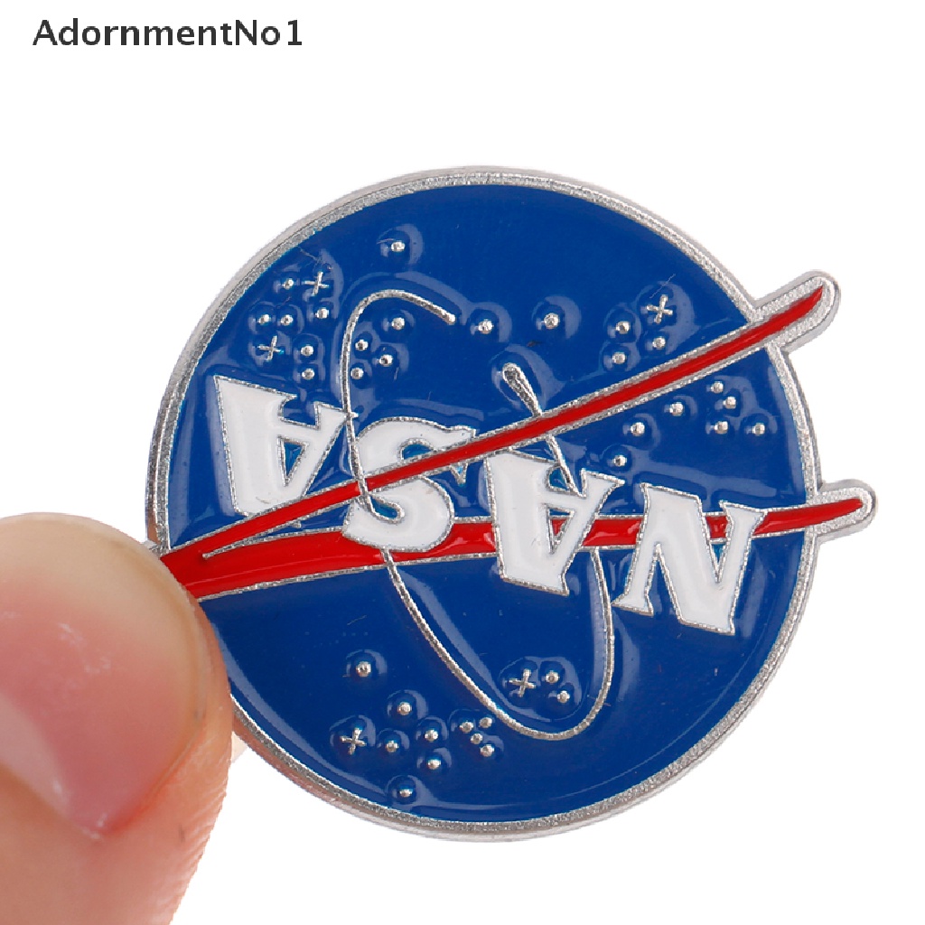 (AdornmentNo1) Bros / Pin Motif Logo NASA Astronot Bahan Alloy Untuk Aksesoris Pakaian