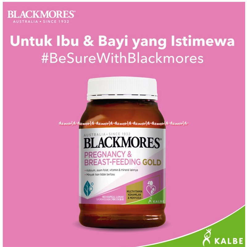 Blackmores Pregrancy &amp; Breast Feeding Gold Vitamin Untuk 180Kapsul