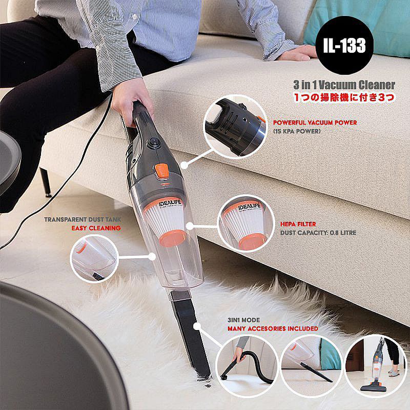 IDEALIFE - 3in1 Vacuum Cleaner - Alat Penyedot Debu - IL-133 ORIGINAL GARANSI RESMI