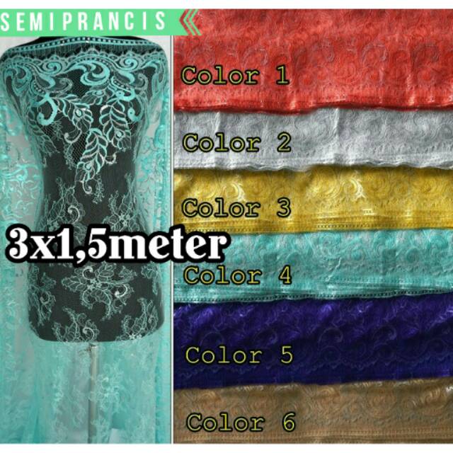 Kain brokat semi prancis
