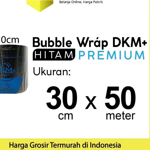 

Plastik Bubble Wrap Hitam 30cm x 50m Bubblewrap DKM PLUS / ROLL
