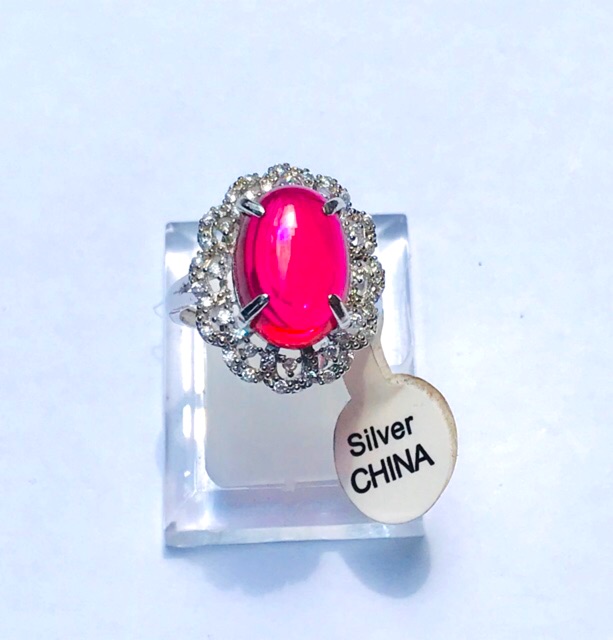 Cincin wanita //cincin batu ruby siam natural//perhiasan wanita //cincin