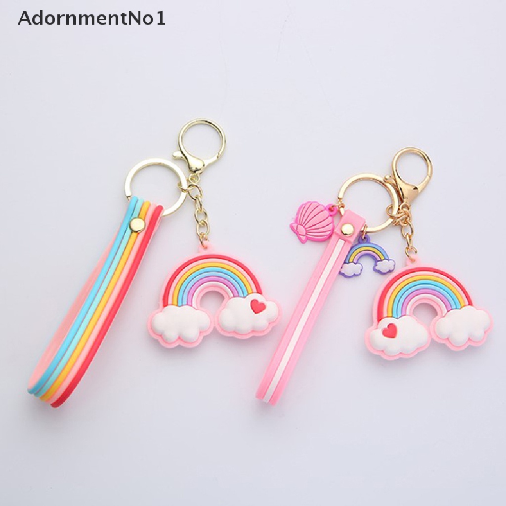 (AdornmentNo1) Gantungan Kunci Boneka Kartun Peri Warna Pelangi Untuk Aksesoris Tas Wanita