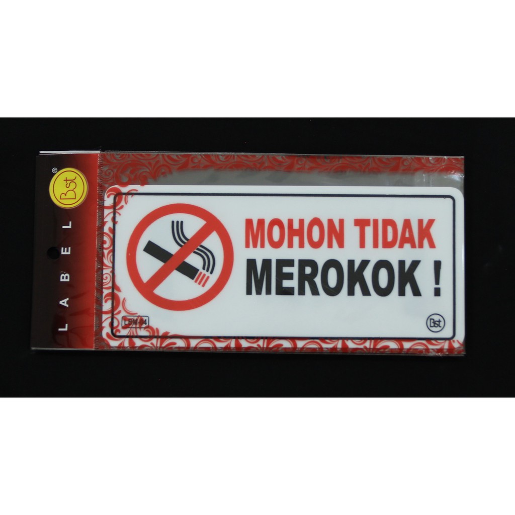 

Label Akrilik Mohon Tidak Merokok Medium