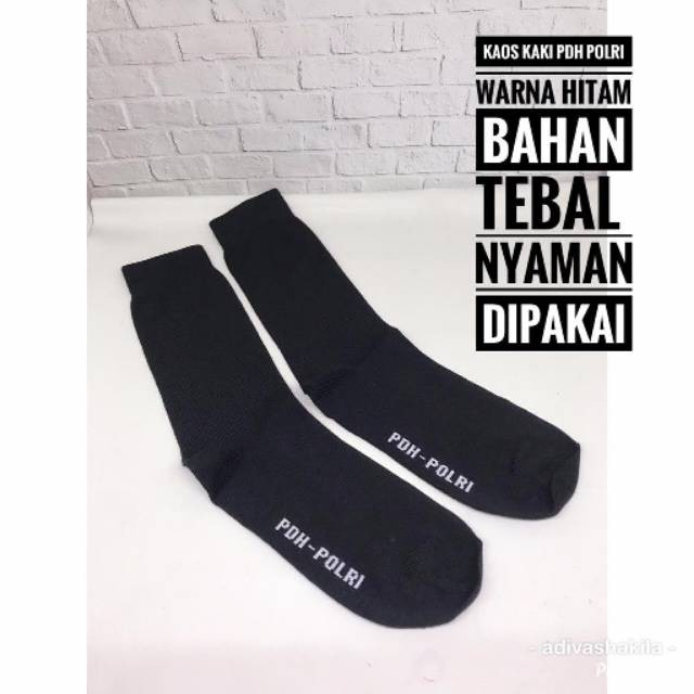 AM Kaos Kaki PDH Biasa Hitam - Kaos Kaki ABRI Biasa Hitam