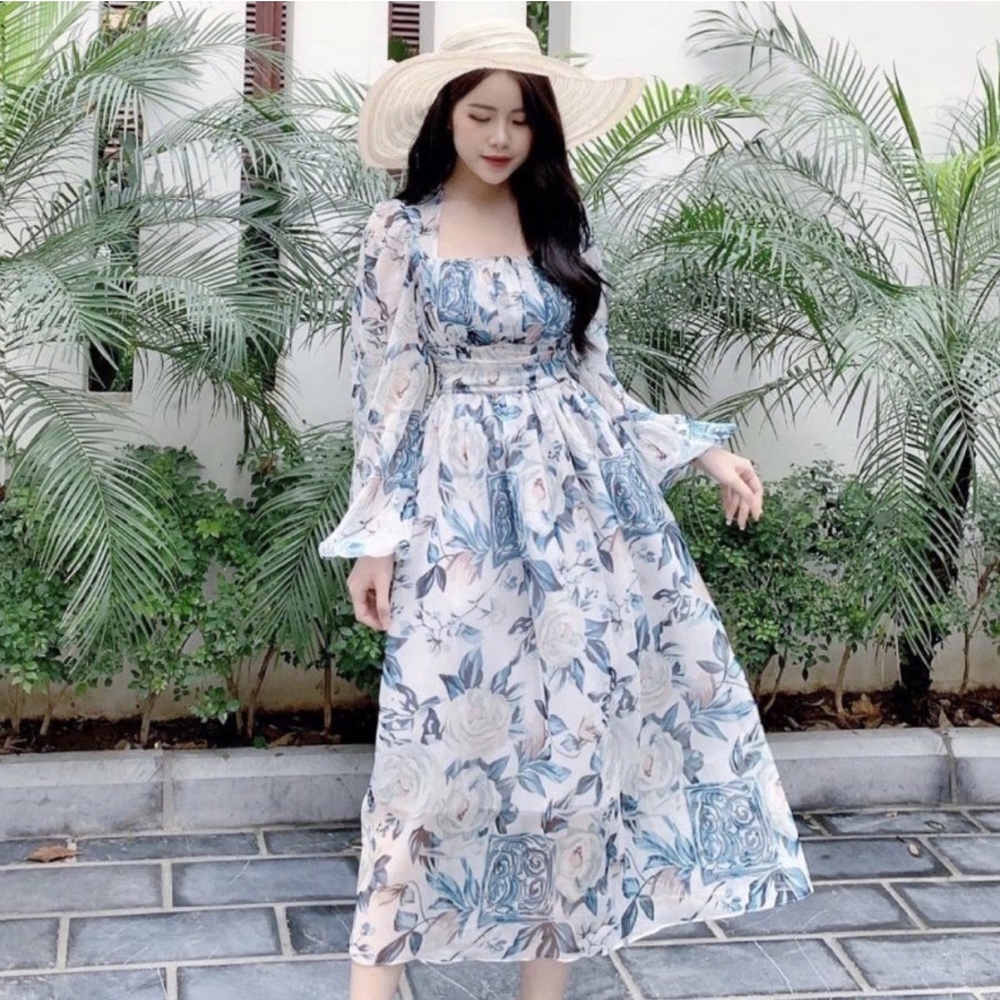 BEACH DRESS PREMIUM CHIFFON FURING IMPORT KOREAN STYLE ALL SIZE NEW