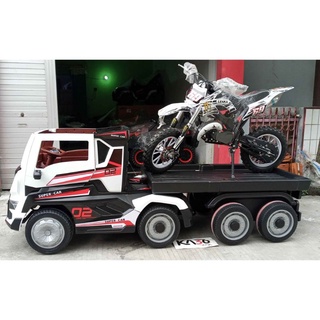 Jual Mainan anak Mobil aki Truk Trailer Yukita 888 Putih Truck