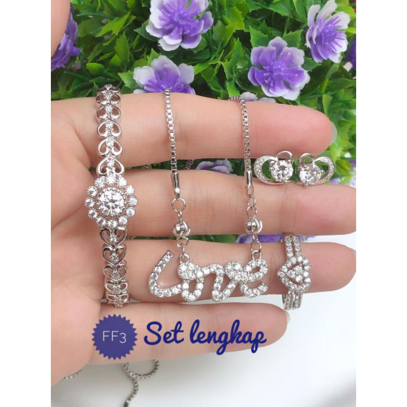 [XUPING] PAKET PERHIASAN XUPING BERLIAN PUTIH 211020