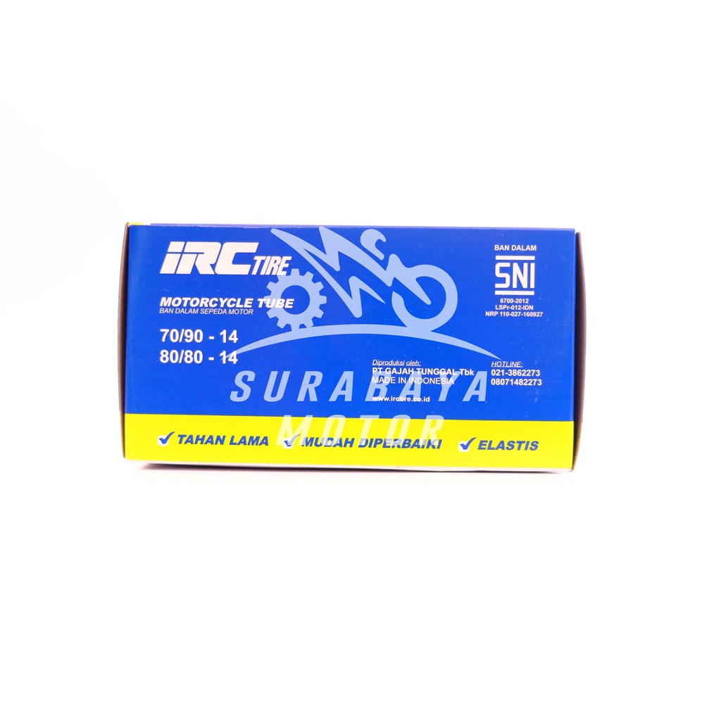 Ban Dalam IRC 70/90-14 atau 80/80-14 Sepeda Motor Matic