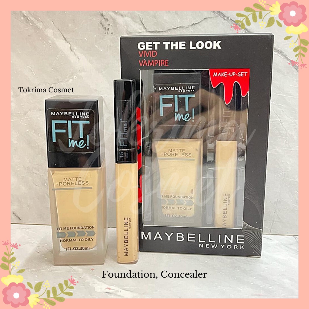 Paket 2in1 Maybelline SUPERSTAY / VIVID VAMPIRE (Foundation+Concealer) / TOKRIMACOSMET