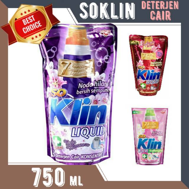 SO KLIN DETERJEN CAIR 750 ml VIOLET BLOSSOM | SOKLIN DETERGENT 750ml