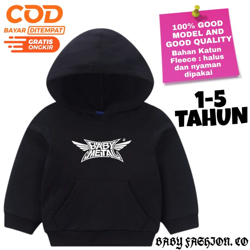 JACKET HOODIE ANAK BABY METAL Band Metal - JACKET SWEATER Rock Music Baby KIDS - BAYI ANAK Laki Laki