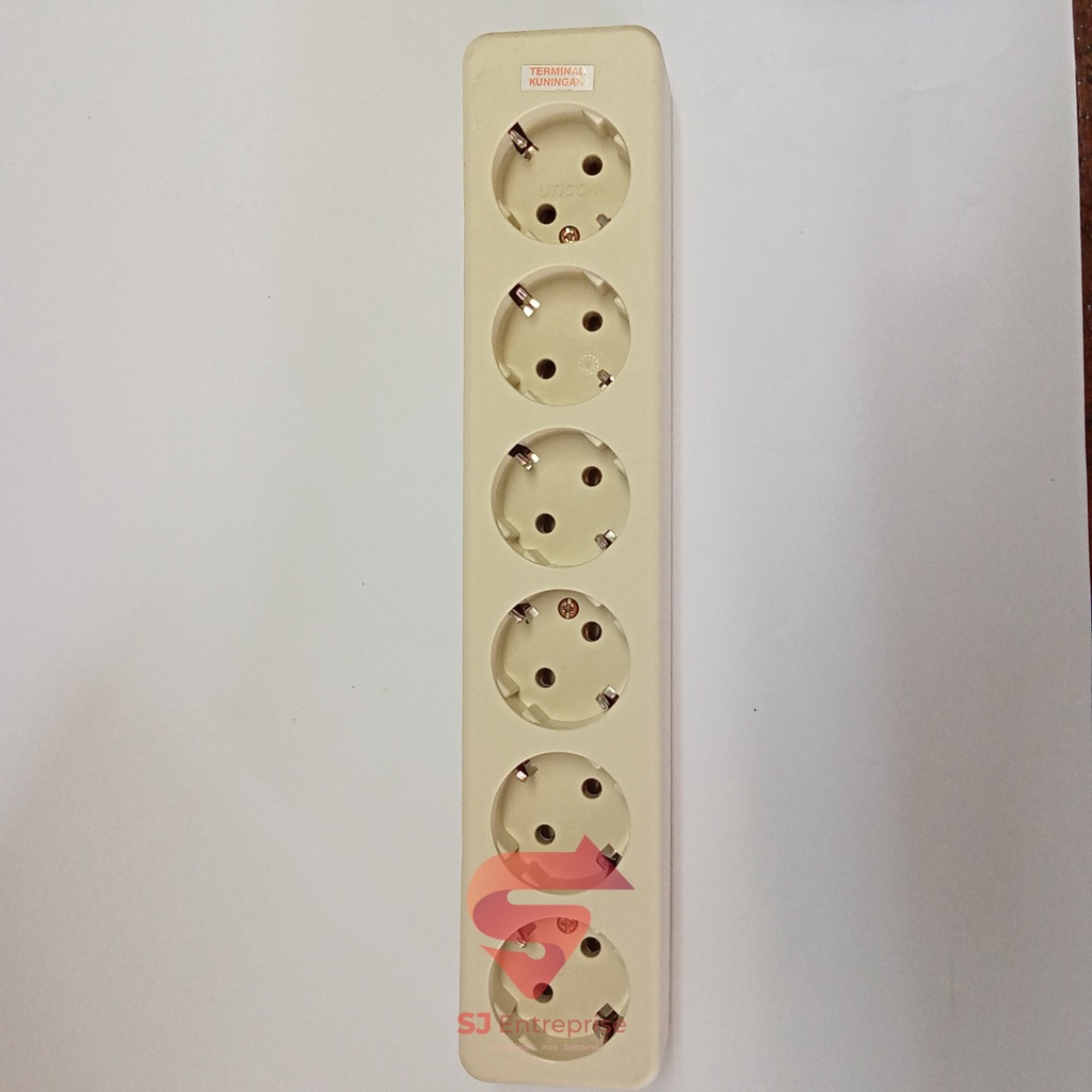 Terminal Listrik / Stopkontak 6 Lubang Uticon