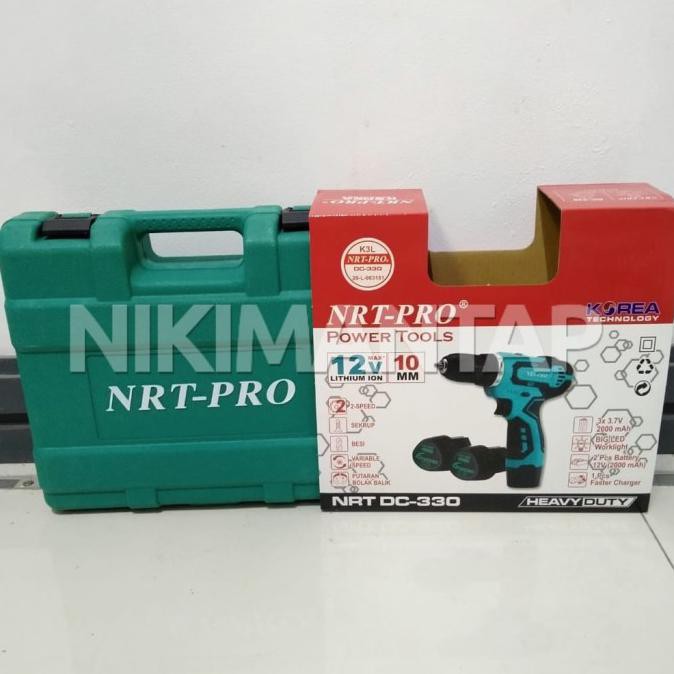 ✅Harga MESIN BOR CORDLESS NRT PRO DC 330 -BOR BATERAI NRT PRO DC 330