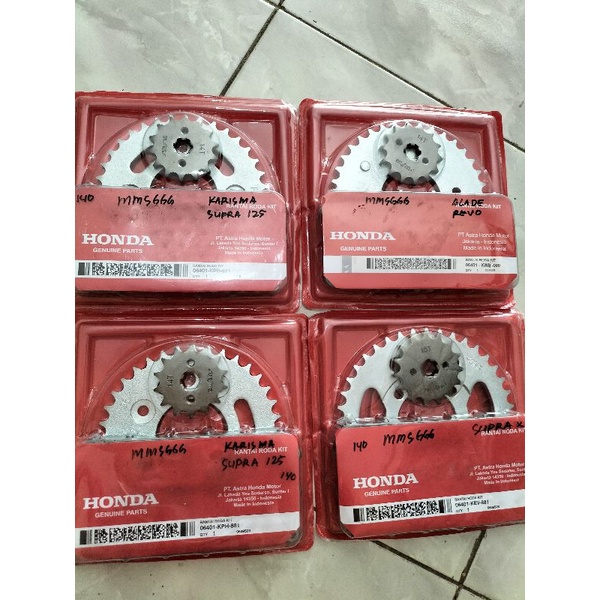 rantai gear gir set/gir roda rantai set karisma/supra125,Supra x,Blade,Revo,,,,,,