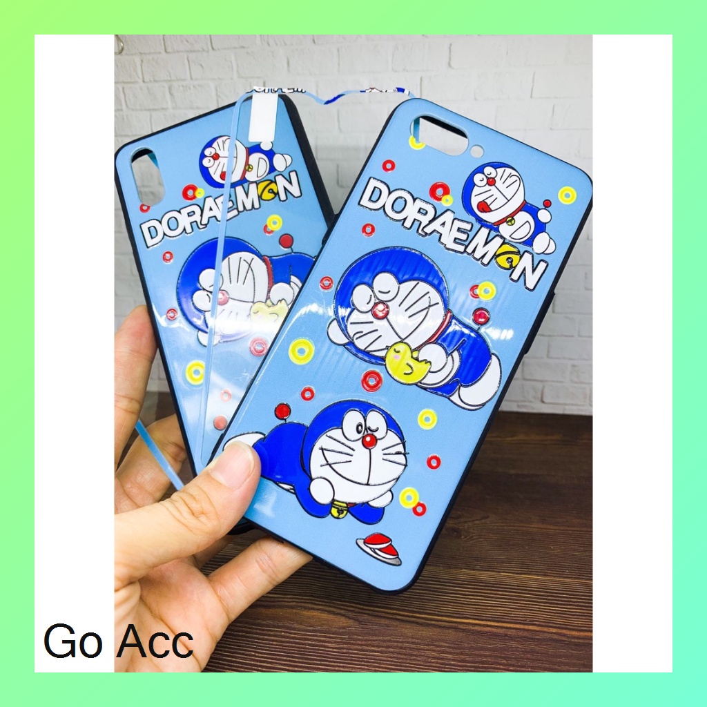 Softcase Tempered Glass karakter Oppo A1k, Realme C2,A31,A33,A53,A37 Neo 9,A3s,C1,A52 A72 A92,V5,A5s,A7,A12,A11k,Realme 2 Pro,U1,U2,7i,C17,C12,C15,Samsung J2 Prime,Vivo Y11 Y12 Y15 Y17 Y20 Y20s Y12s Y30 Y50 Y91 Y91C Y93 Y95 Xiaomi Redmi 8A 9A 9C HCTG 12