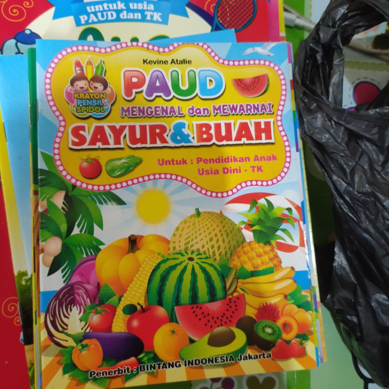 Buku Edukatif Mengenal dan Mewarnai-sayur d buah