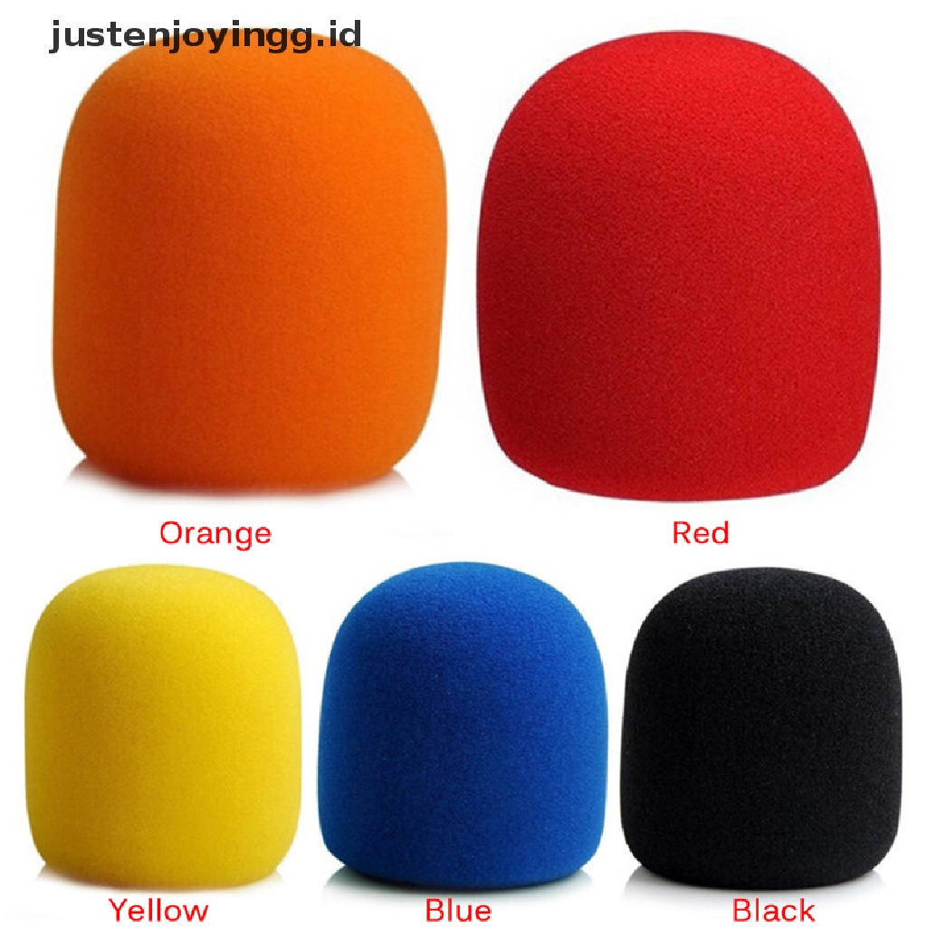 // justenjoyingg.id // Colorful Handheld Stage Microphone Windscreen Sponge Foam Karaoke Audio Cover ~