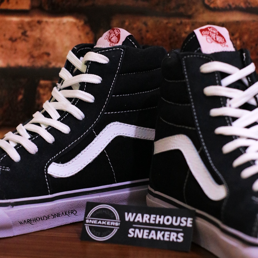 Sepatu Sk8 Classic High Black White Sepatu Sneakers SK8 Hitam Putih Tinggi