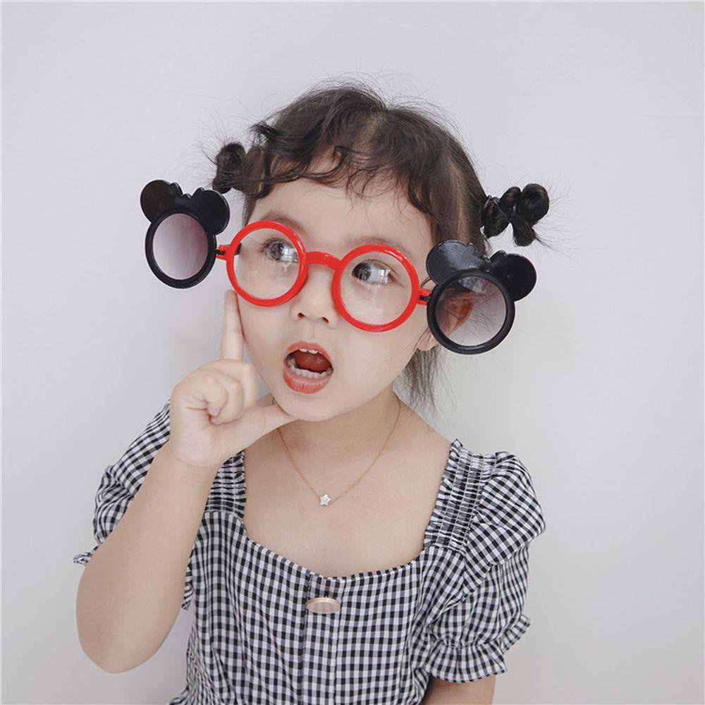 [Elegan] Props Fotografi Kacamata Anak Lucu Desain Fashion Cowok Cewek Plastik Minnie Shape Frame