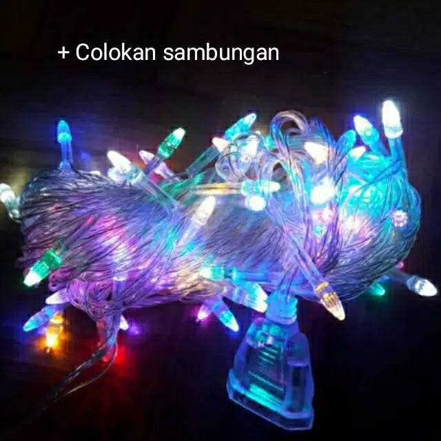 Lampu Hias Tumblr Led Warna Warni 8 Warna Kabel Bening 10m Sambungan Shopee Indonesia