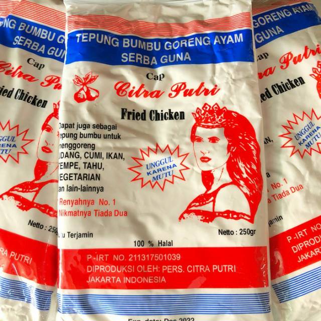 

Tepung goreng serbaguna cap Citra Putri 250gr
