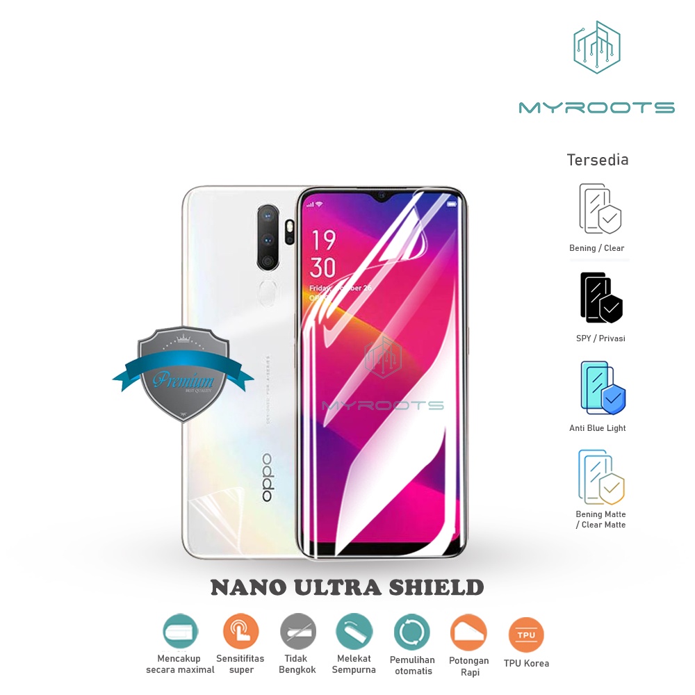 Anti Gores Jelly Hydrogel For Oppo A9 A5 2020 - Full Depan Belakang Anti Shock Screen Guard Protector