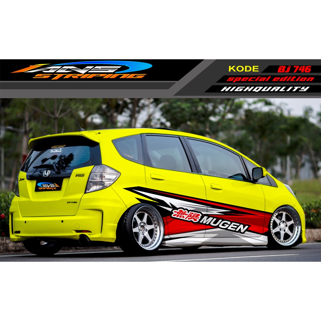 STICKER VARIASI MOBIL HONDA BRIO AGYA JAZZ AVANZA YARIS / DECAL STICKER MOBIL JAZZ / STIKER MOBIL