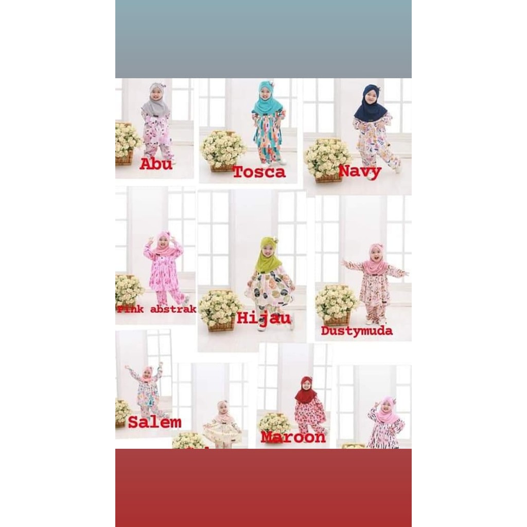 One set Calista Baju anak perempuan 1-6 thn