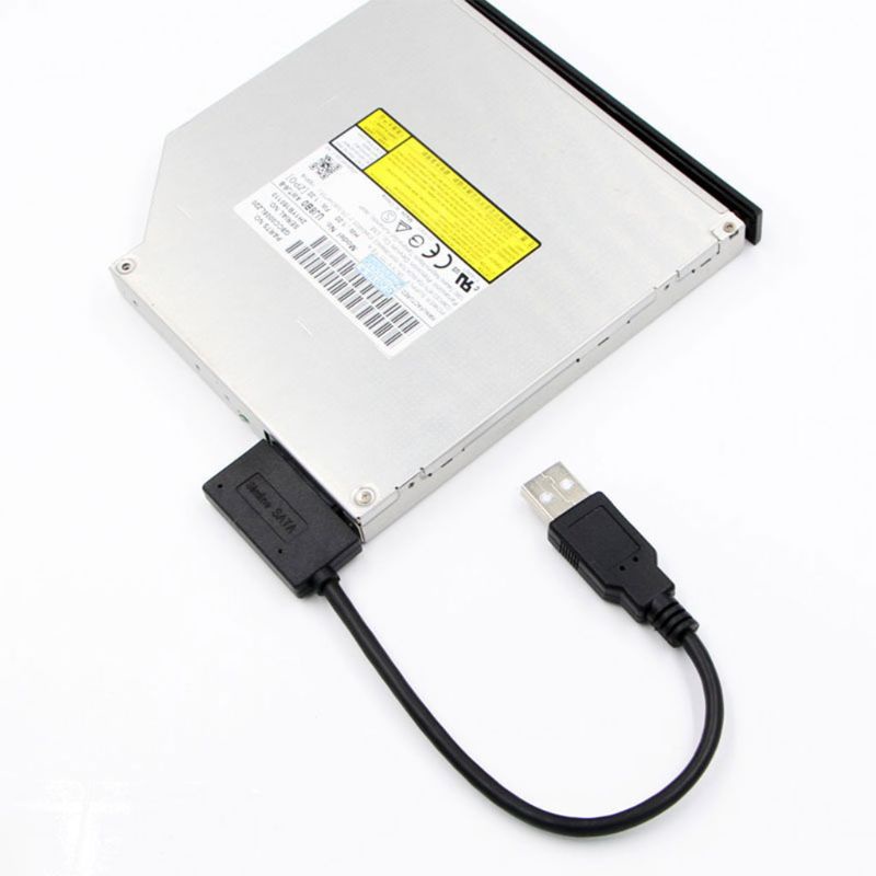 btsg USB 2.0 Mini Sata II 7+6 13Pin Adapter Converter Laptop CD/DVD ROM Optical Drive Data Cord Cable Adapter for Notebook Hard Drive Accessories