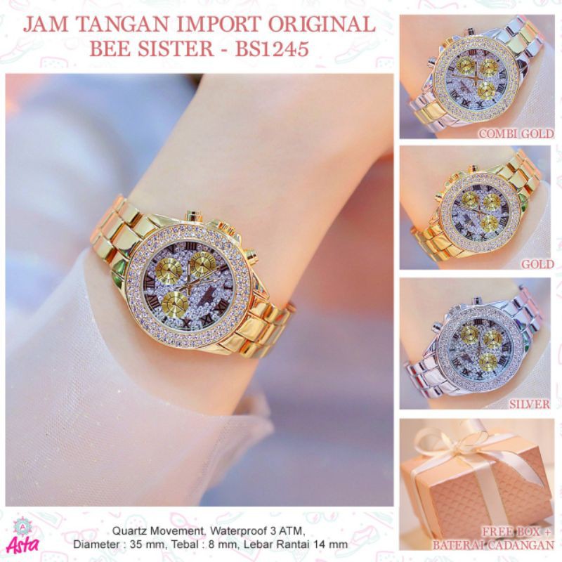 JAM TANGAN IMPORT BEE SISTER BS1245