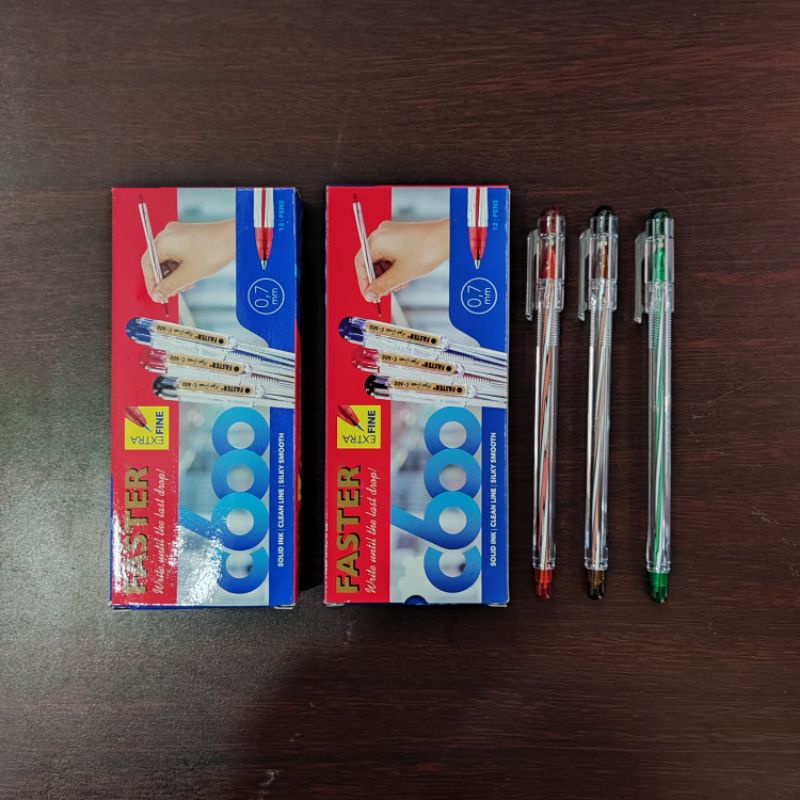 

Pulpen Faster C600 (Hitam, Biru, Merah) / PCS