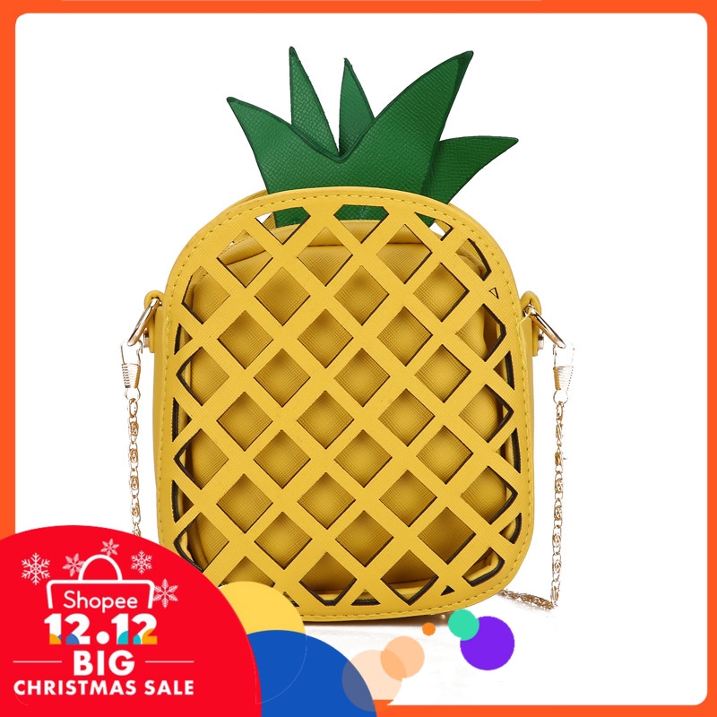 Tas Wanita Lucu/ Tas Anak/ Package Originality Fruits Pineapple Chain Small COD