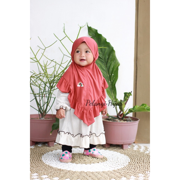 Hijab Anak Model Pelangi Kids Usia 1-3 Tahun