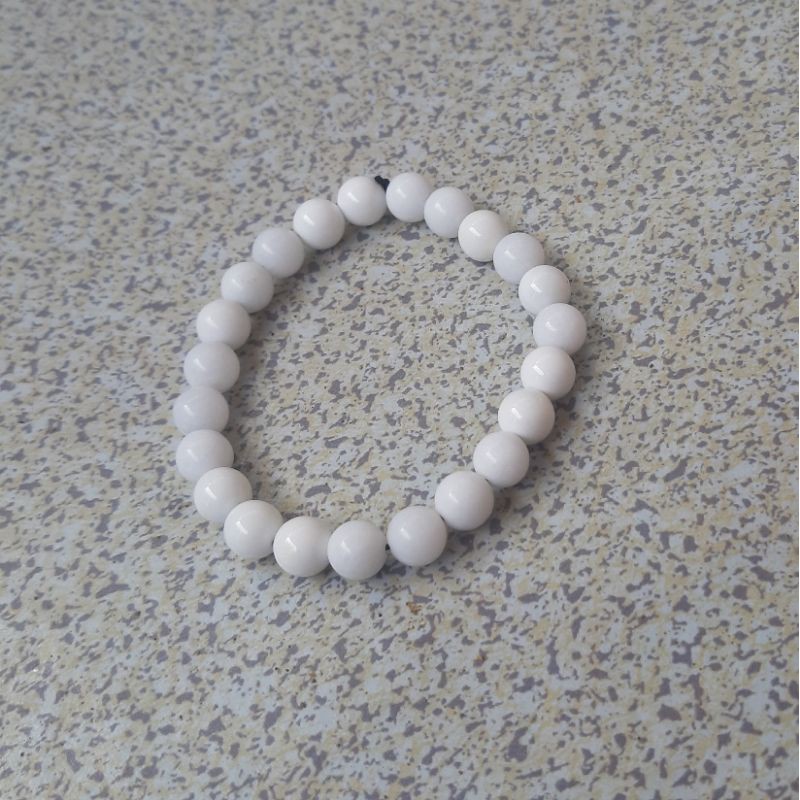 Gelang Natural Giok Salju Aceh 9mm