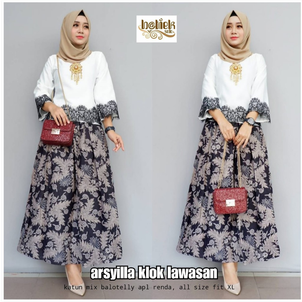 Baju Kondangan Batik Setelan Baju rok batik Arsila klok Lawasan Garansi Termurah!!!