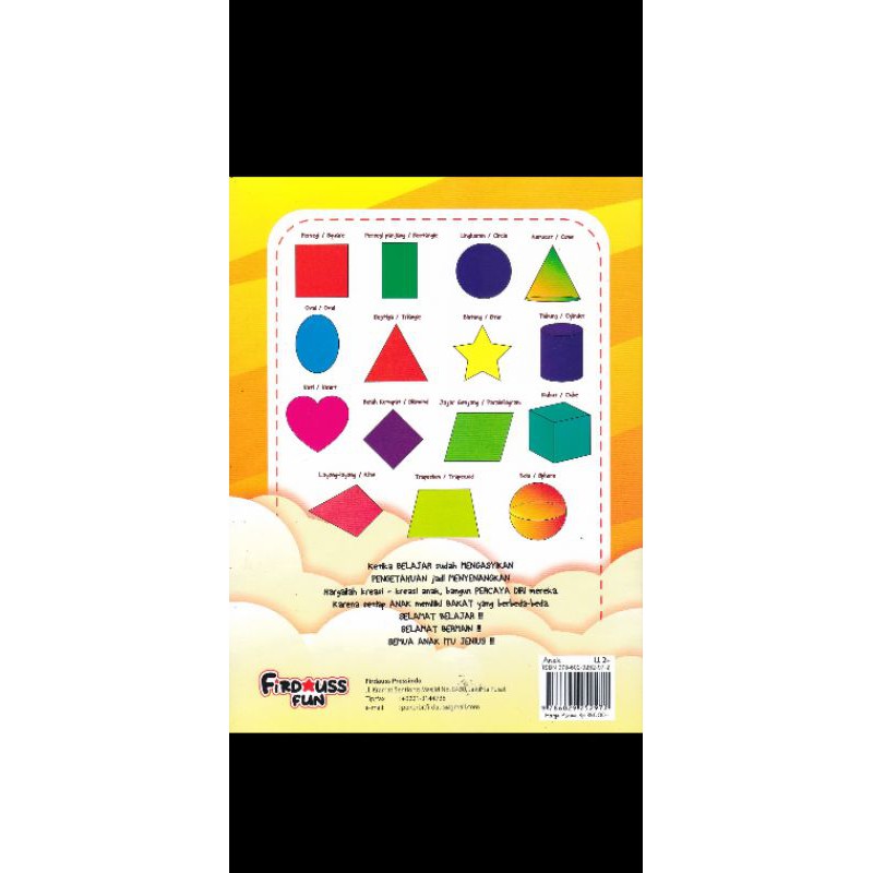 

mewarnai bentuk dan bangun Indonesia Inggris