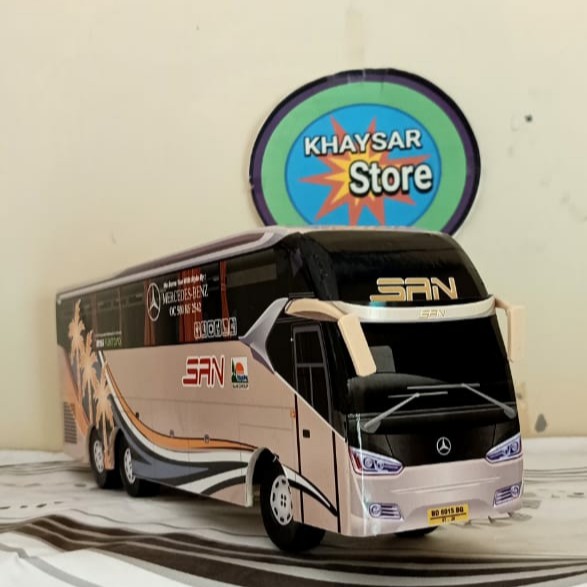 miniatur bus bis double deker SAN