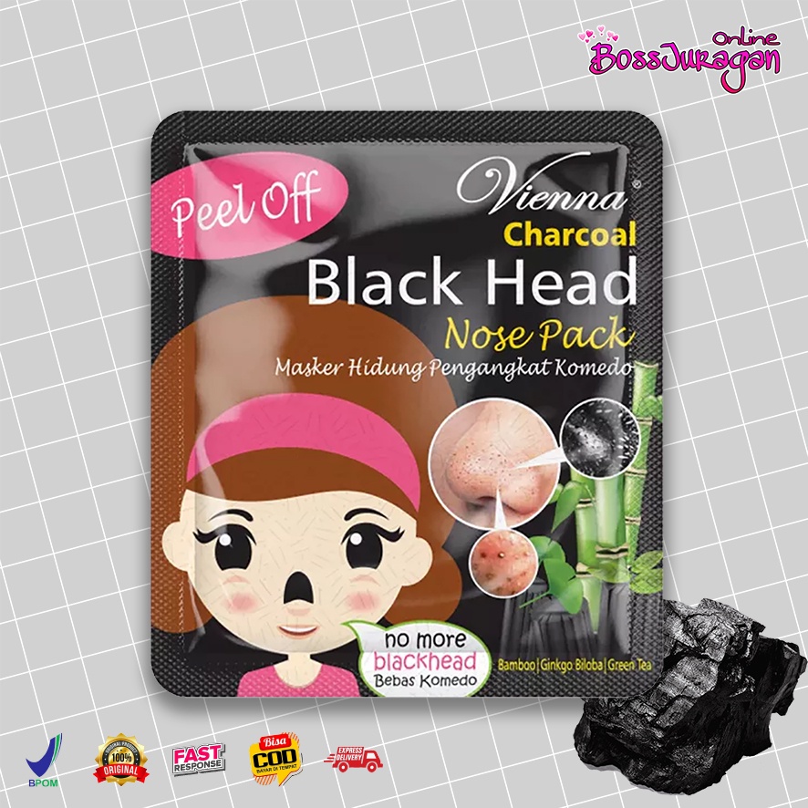 (BOSS) (CUCI GUDANG) Vienna Black Head Nose Pack 10mL