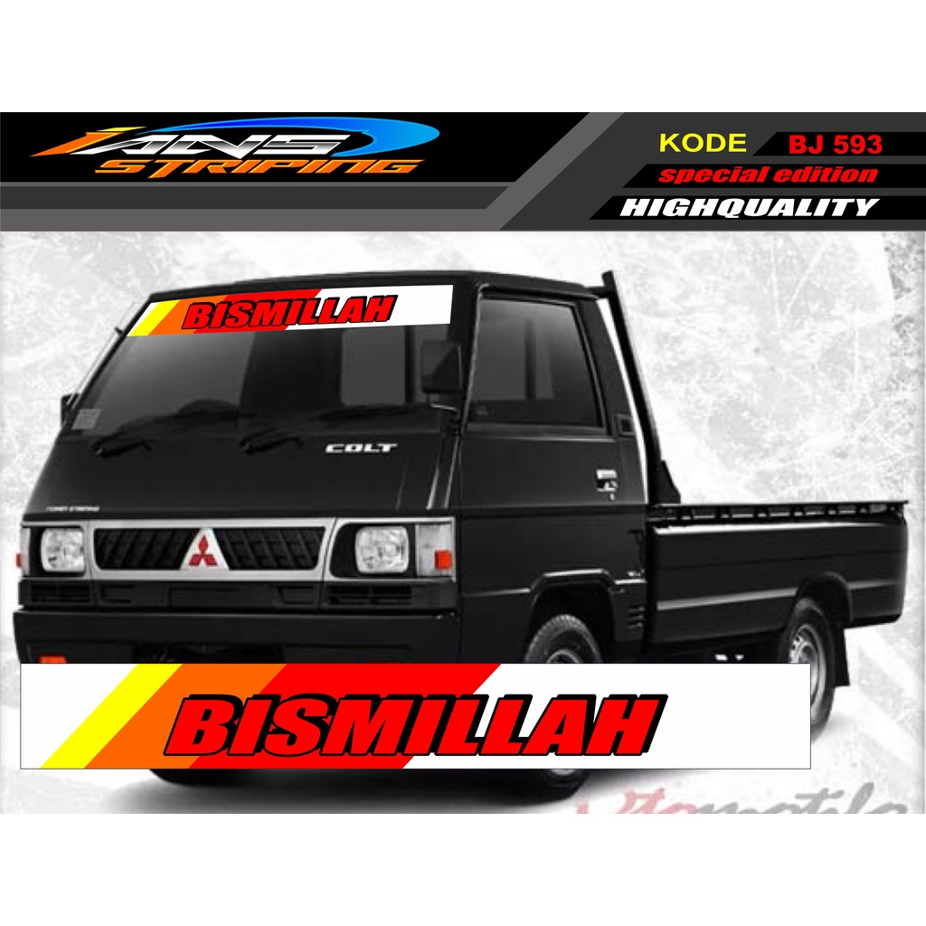 STIKER KACA DEPAN MOBIL L300 / GRANDMAX / PICK UP / CARRY / STIKER KACA DEPAN MOBIL PICK UP / DECAL STIKER PICK UP BJ593