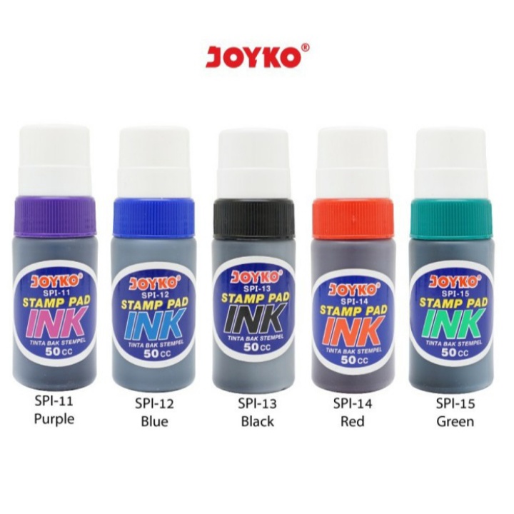 Refil Stamp Pad Joyko,Pyramid,Bazic 50 cc Isi Ulang Tinta Bak stempel Piramid Tinta Cap