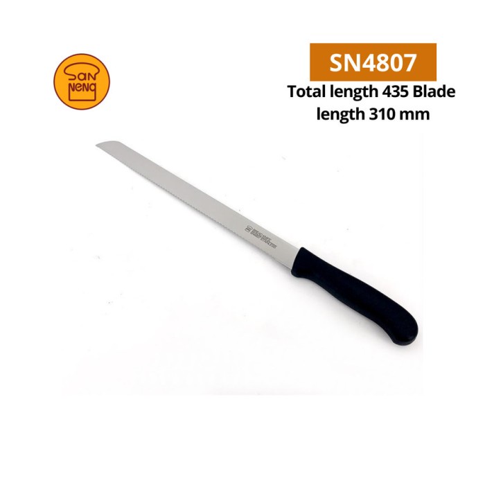 Sanneng SN4807 - Bread Knife / Pisau Roti Premium 31cm