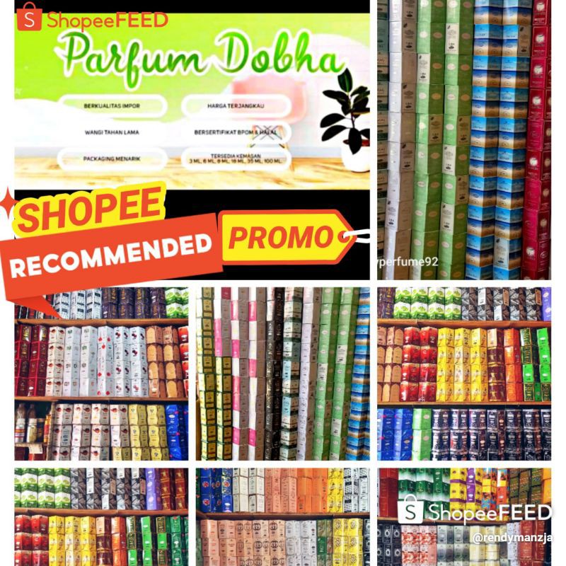 Aneka Parfum Arab DOBHA 6ml Roll On Non Alkohol Jual per 24 pcs/2 lusin Grosir