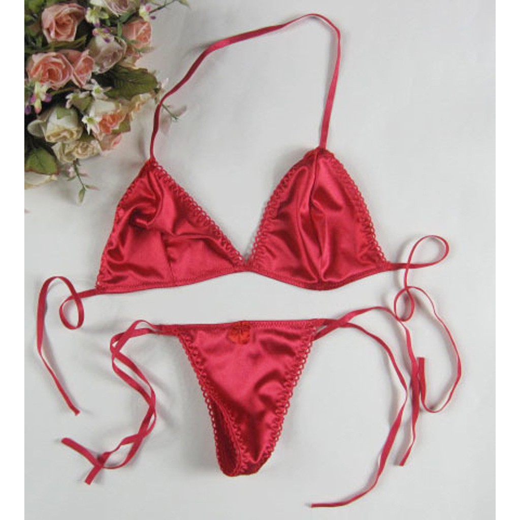 Bra Sexy G string set Lingerie wanita Tali bikini B051