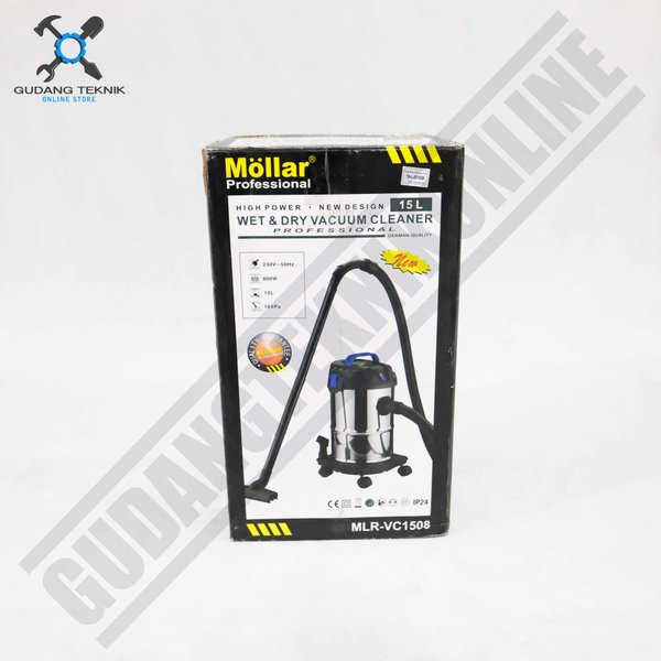 Vacuum Cleaner Mollar 15L MLR-VC1508 - Mesin Sedot Debu Mollar 15 liter Wet &amp; Dry Vacum Vakum