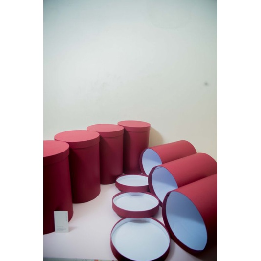

Custom box tinggi 30cm, diameter 20cm