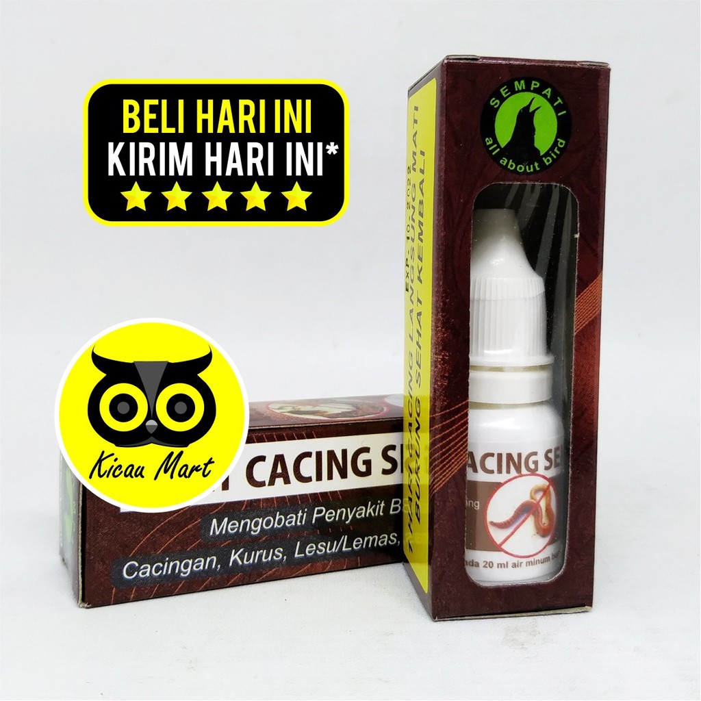 OBAT CACING SEMPATI ATASI BURUNG KACER KENARI LOVEBIRD CACINGAN KURUS NYILET BULU NGEMBANG OBCACING