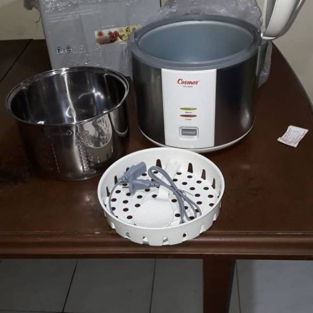 Cosmos CRJ 9303  Rice Cooker Magic Com Body &amp; Panci Stainless Steel. Baru &amp; Bergaransi