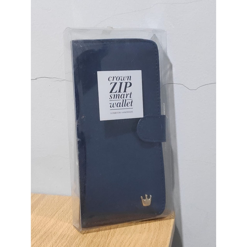 Travelmate Korean Crown Zip Smart Wallet Dompet Uang Korea Trendy Serbaguna Banyak Sekat mika